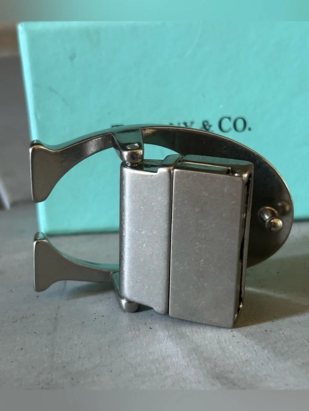 Coach Sculpted Signature Belt Buckle Silver